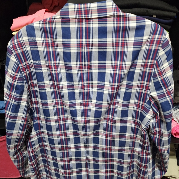 Alan Flusser Red, White And Blue Plaid Shirt - Picture 4 of 6